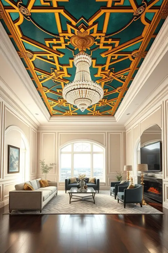 art deco ceiling elegance