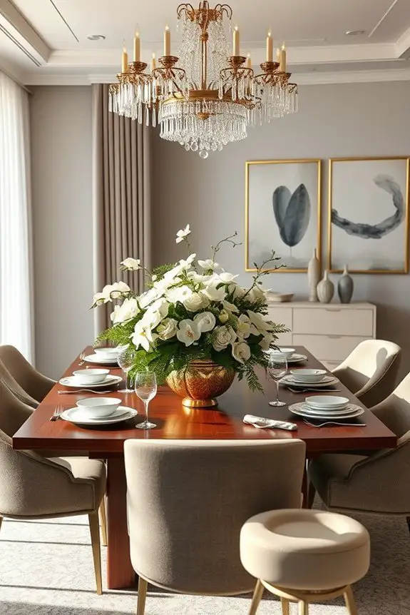 artful centerpieces for dining