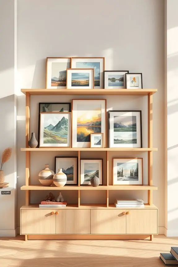 artful functional shelving units