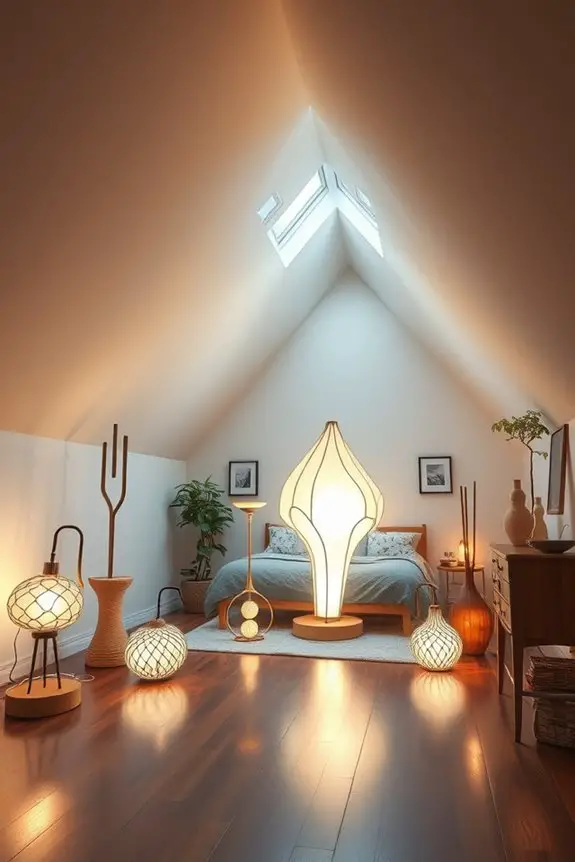 artful light sculptures enhance
