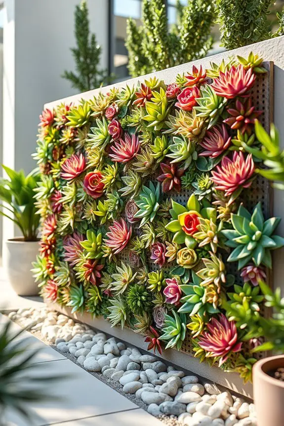 artificial succulent wall decor