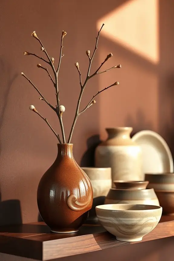 artisan hand painted ceramics decor