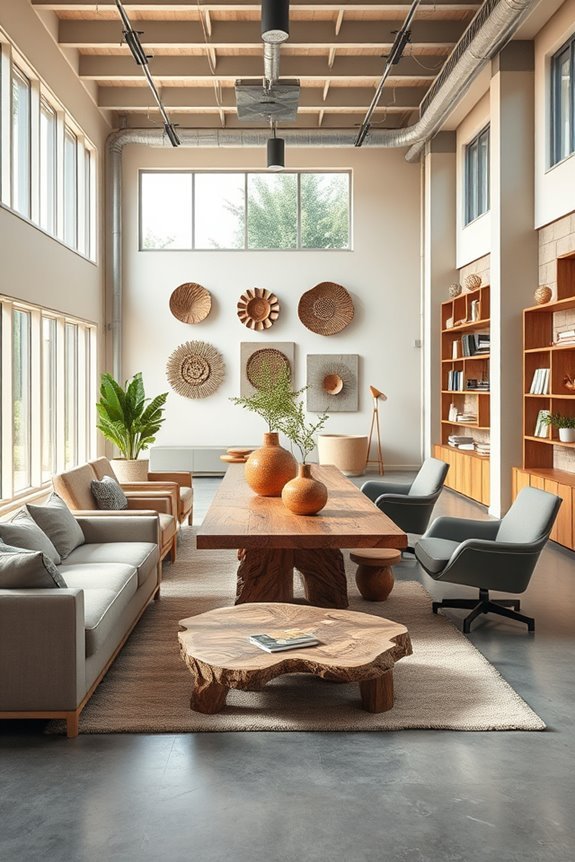 artisanal decor enhances workspace