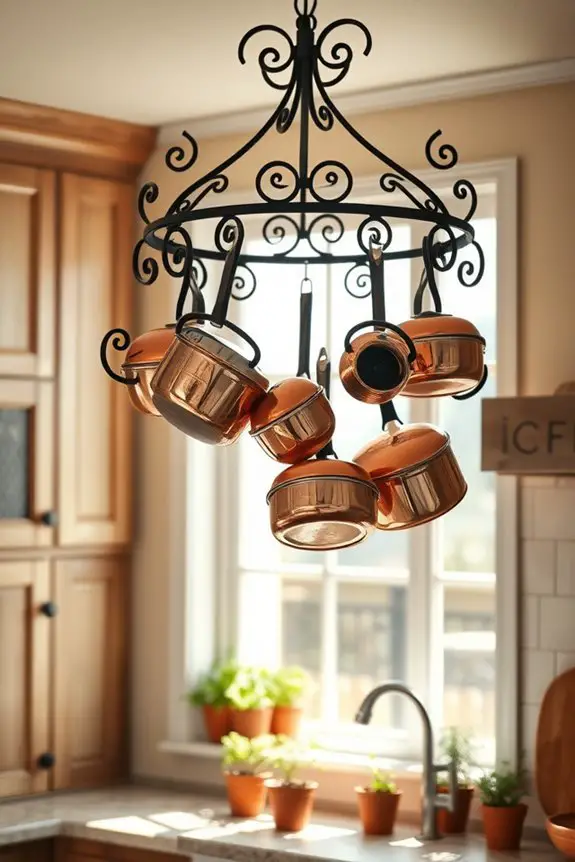 artistic and functional pot racks