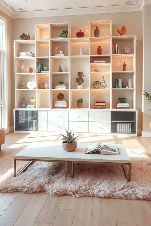artistic and functional shelving