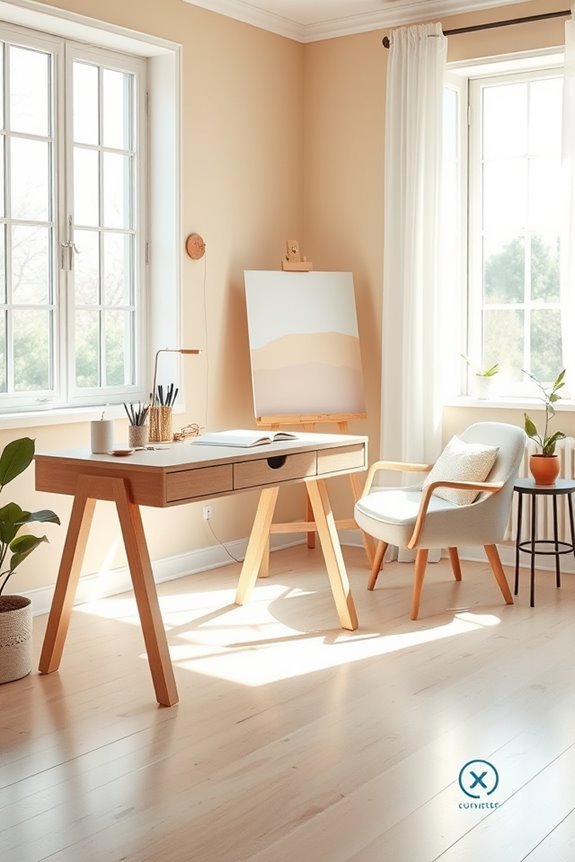 artistic and inviting workspace
