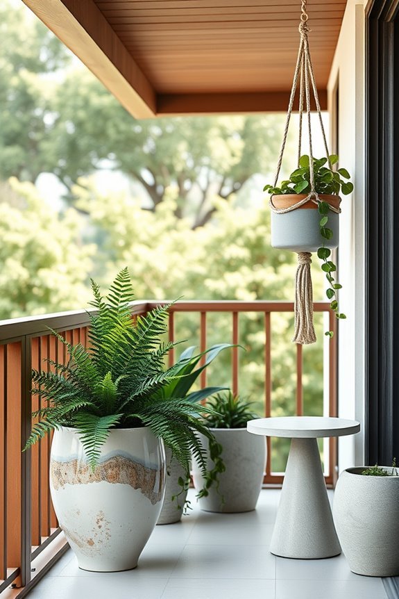 artistic balcony planter arrangements