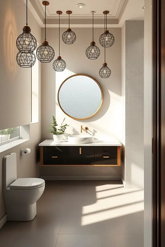 artistic bathroom lighting design