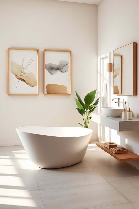 artistic bathroom wall decor