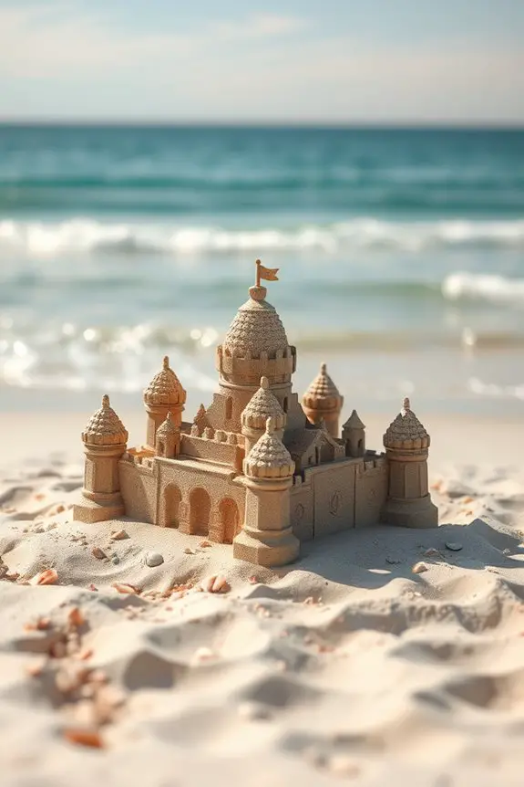 artistic beach sandcastle memories