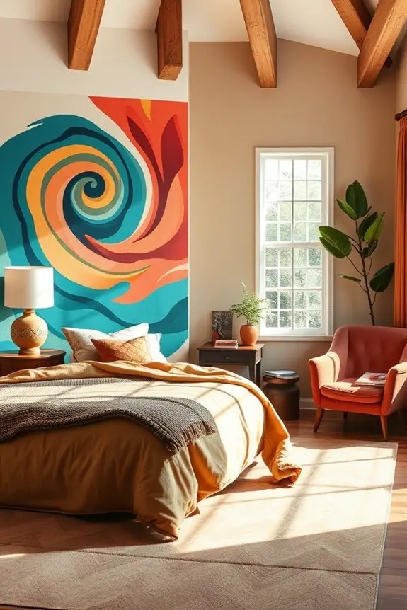 artistic bedroom wall murals