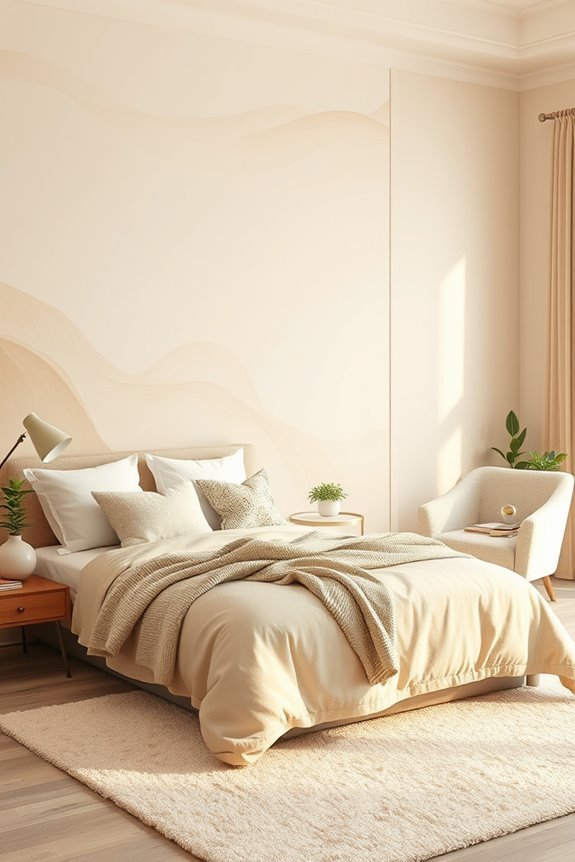 artistic beige wall transformation