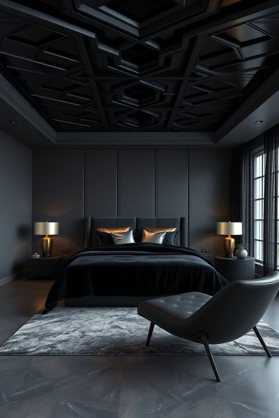 artistic black ceiling elegance