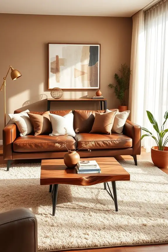 artistic brown decor accents