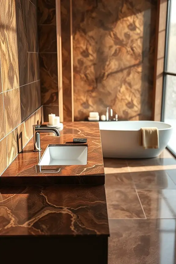 artistic brown granite elegance