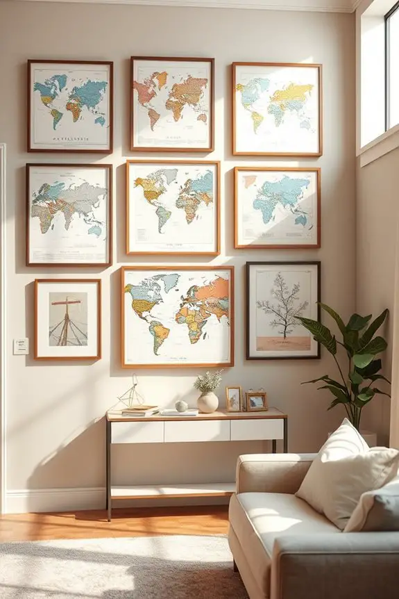 artistic cartography as decor