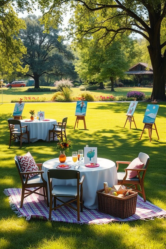 artistic celebration with friends