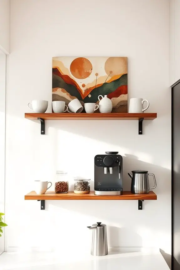 artistic coffee bar decor