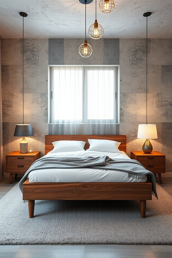 artistic concrete lighting ambiance