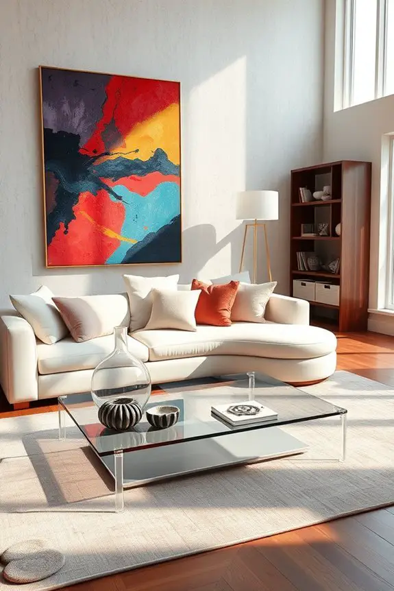 artistic decor enhances ambiance