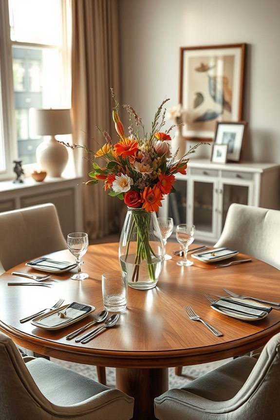 artistic dining table centerpieces