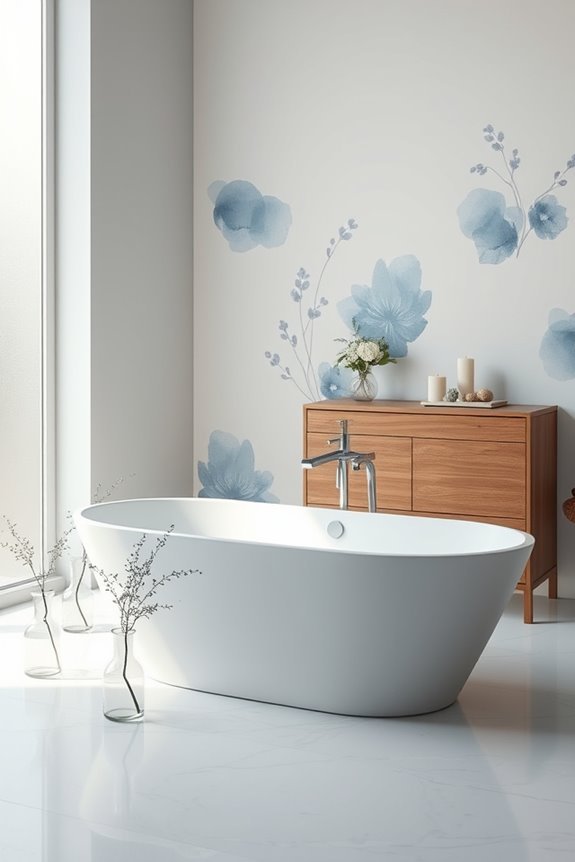 artistic dusty blue decals