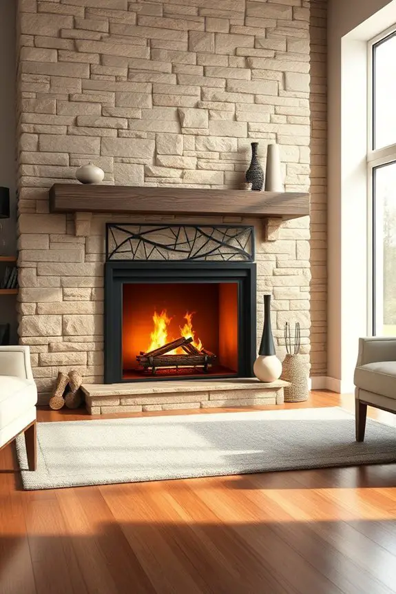 artistic fireplace screen designs