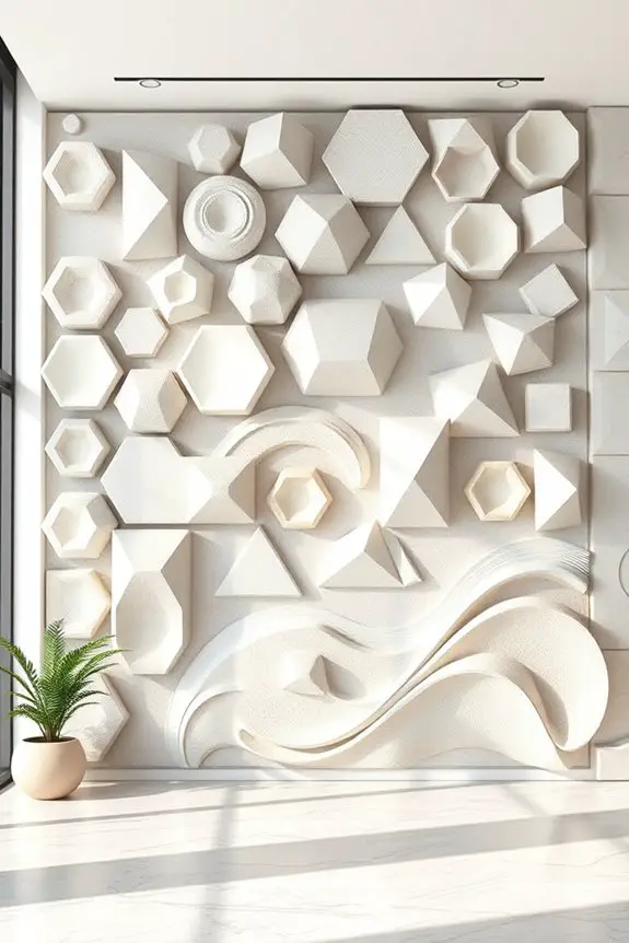 artistic foam shape arrangements