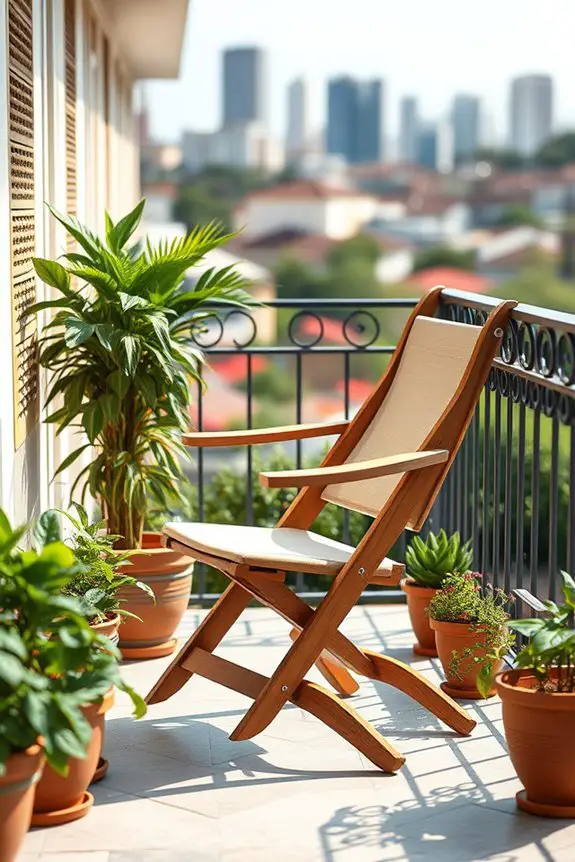 artistic functional balcony chair