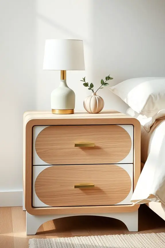 artistic functional bedside furniture