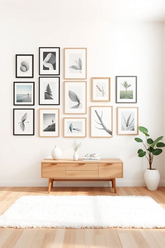 artistic gallery wall design