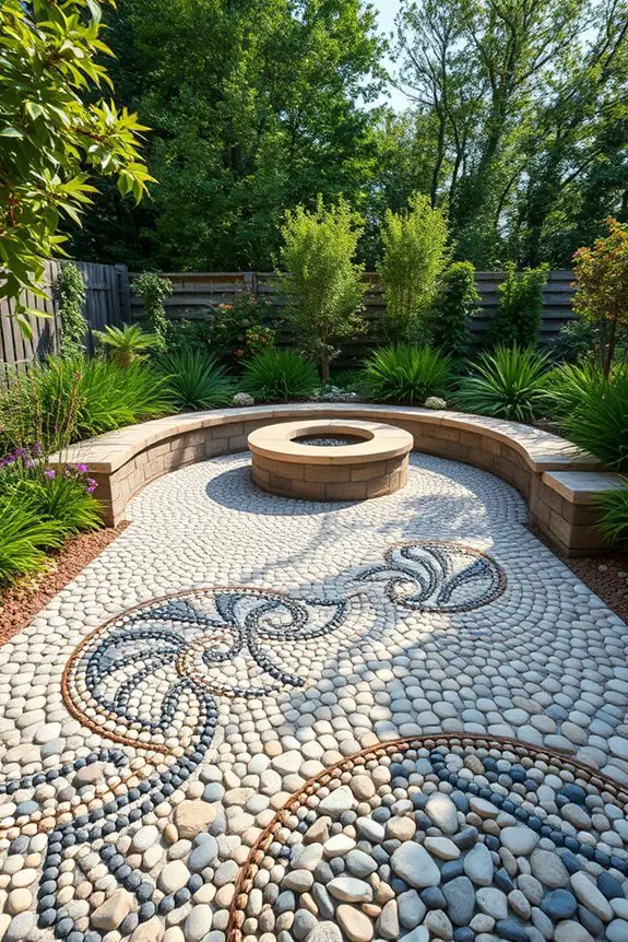 artistic gravel patio design