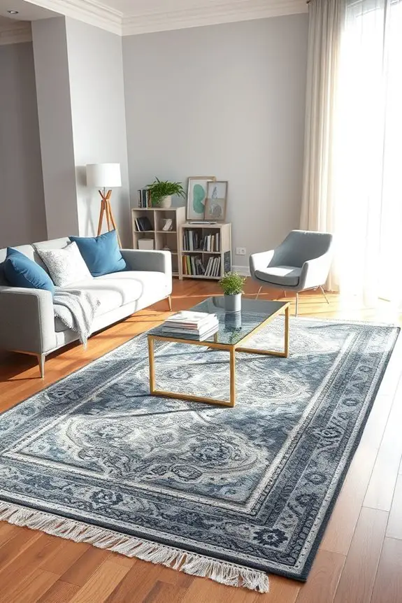 artistic grey blue rugs