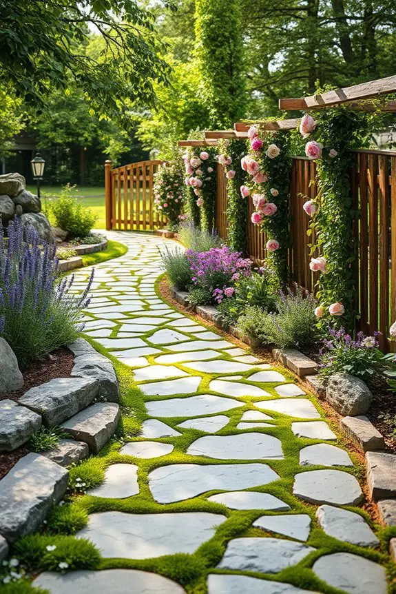 artistic illuminated garden pathways