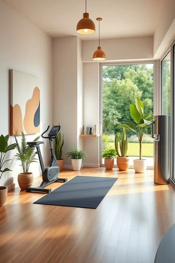 artistic inspirational gym decor