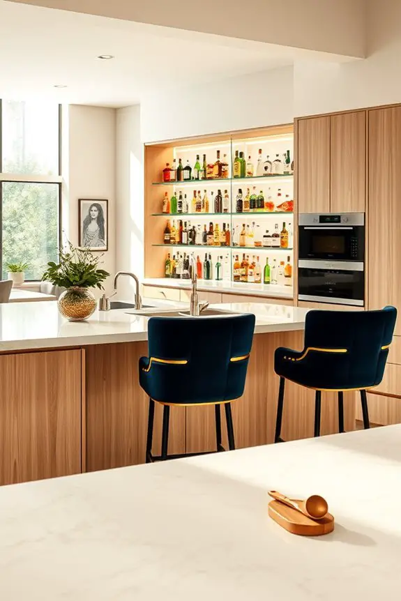 artistic kitchen bar design