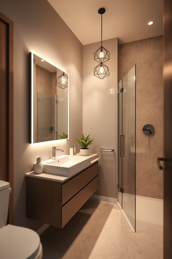 artistic lighting enhances ambiance