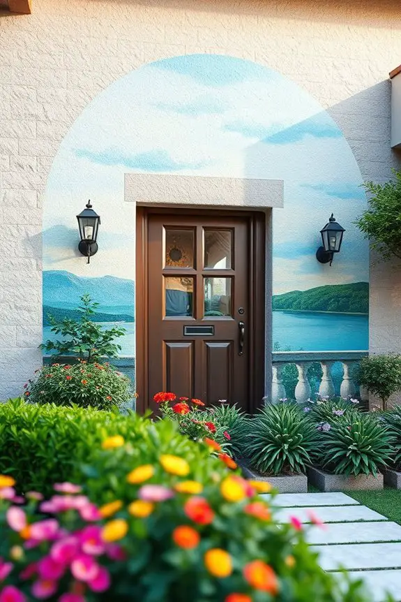 artistic mural enhances curb appeal