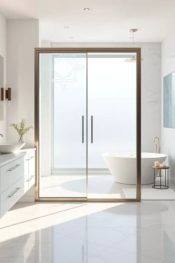 artistic privacy glass inserts