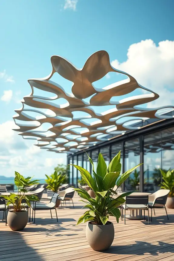 artistic roof sculptures elevate ambiance