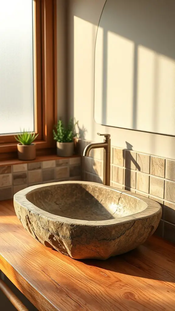 artistic rustic bathroom sinks