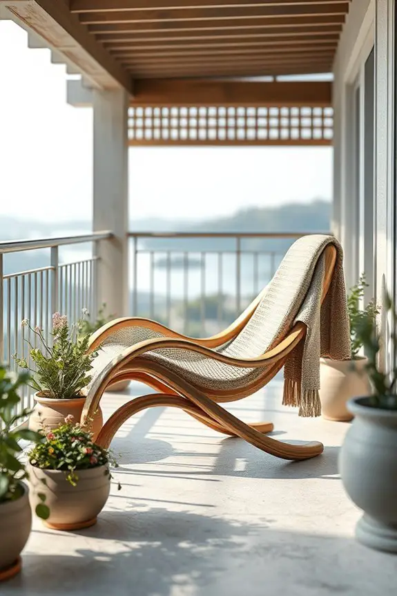 artistic sculptural balcony chairs