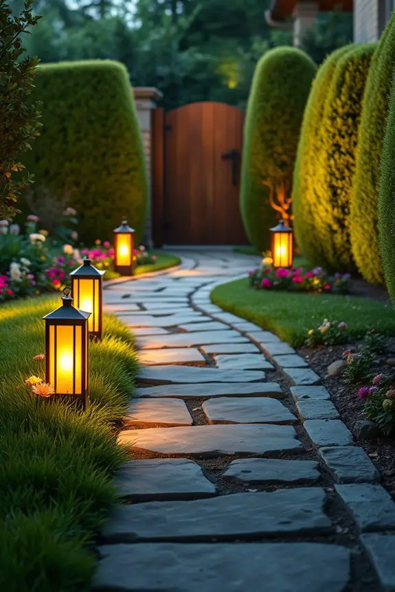 artistic solar pathway lighting
