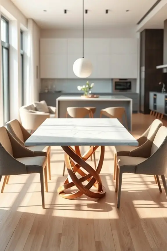 artistic statement dining table