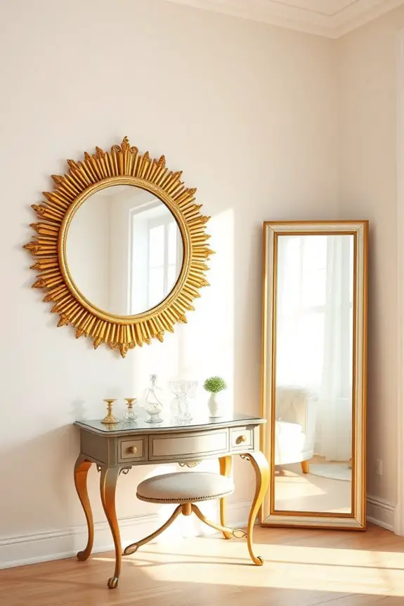 artistic statement mirrors enhance ambiance