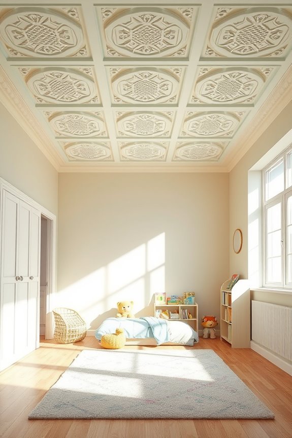 artistic textured ceiling panels