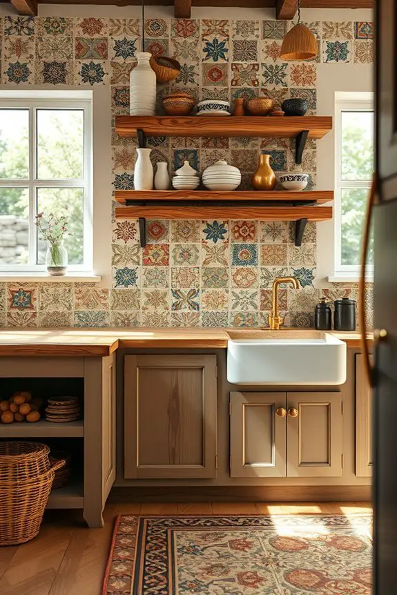 artistic tile kitchen designs