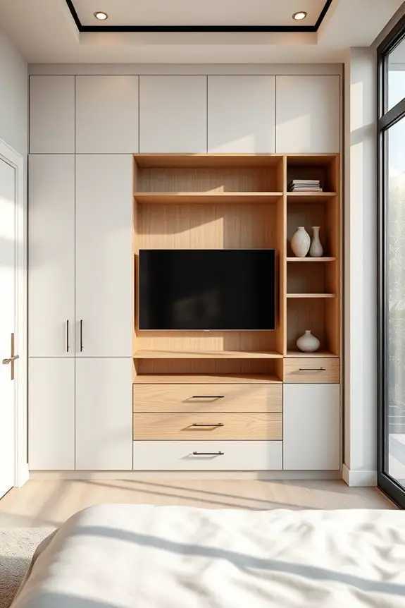 artistic tv closet design