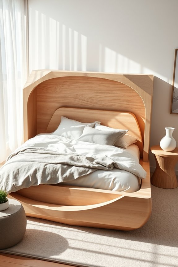 artistic unique shape beds