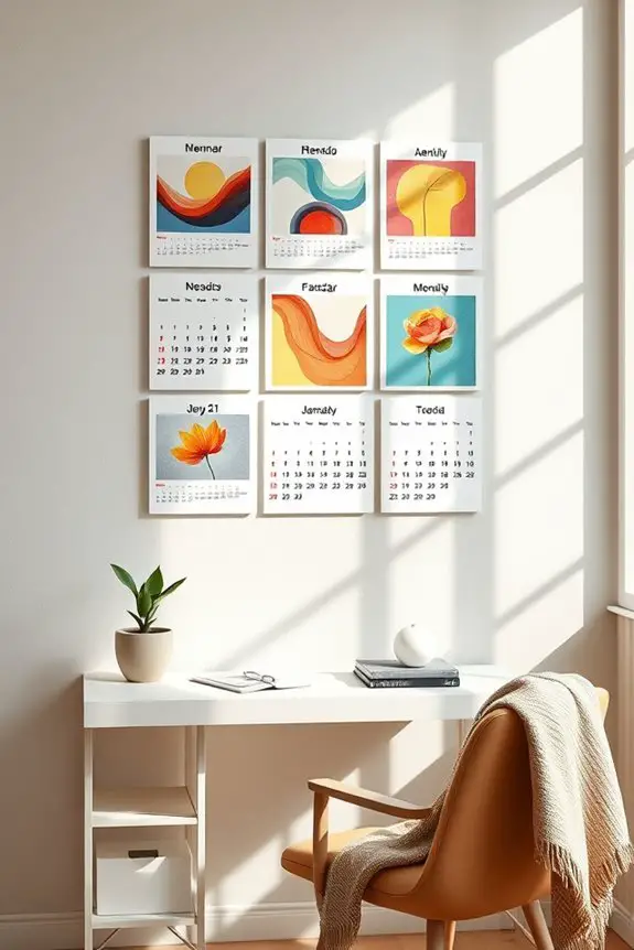 artistic wall calendar design
